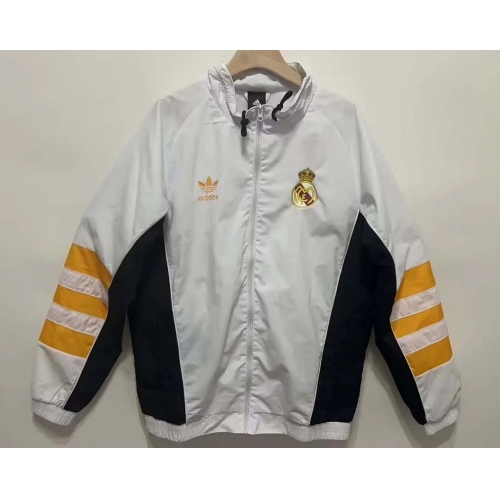 2024/2025 Real Madrid Windbreaker White Football Jersey