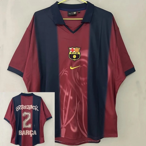 25/26 BAR Home Co branded Edition Retro Soccer Jersey(背后广告、#2）