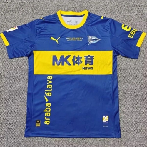 25/26 Deportivo Alavés Blue Retro Soccer Jersey(带西甲章)