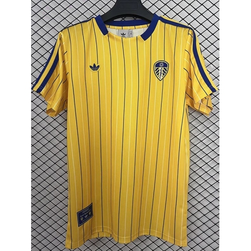 25/26 Leeds United Retro Edition Yellow Fans Soccer Jersey
