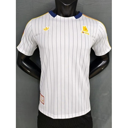 25/26 Roma Retro White Player Version Soccer Jersey