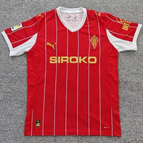 25/26 Sporting de Gijón Red Retro Soccer Jersey(带复古章）