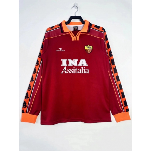 AS Roma Home Long Sleeve Retro Jersey 1998/99