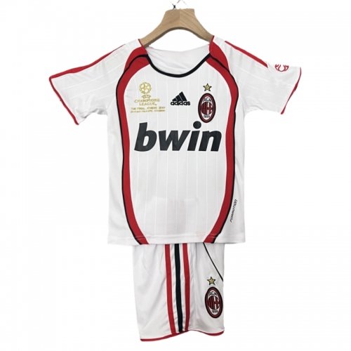 Kids AC Milan UCL Final Kits Retro Jersey Away 06-07