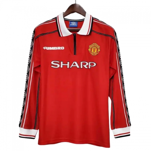 Manchester United Retro Jersey Home Long Sleeve 1998/00