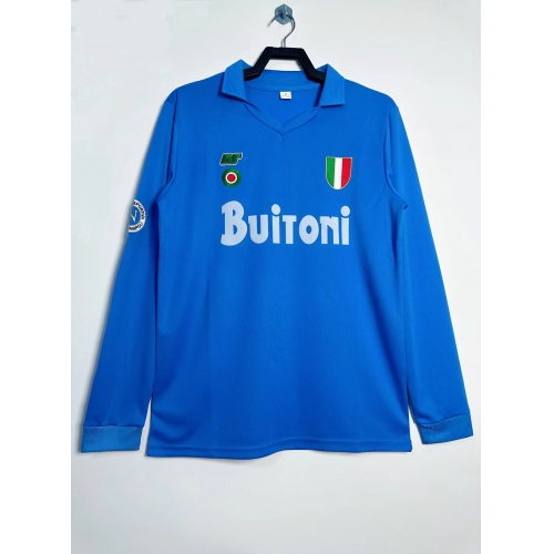 Napoli Home Retro Long Sleeve Jersey 1987/88
