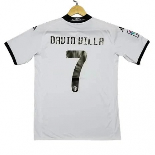 Valencia 2009/10 VICENTE #14 DAVID VILLA #7 Retro Jersey Home