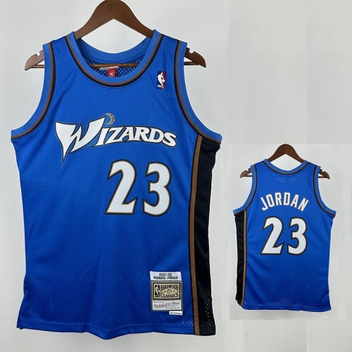 01/02 Wizards # 23 Blue Retro EditionTop Quality Hot Pressing NBA Jersey
