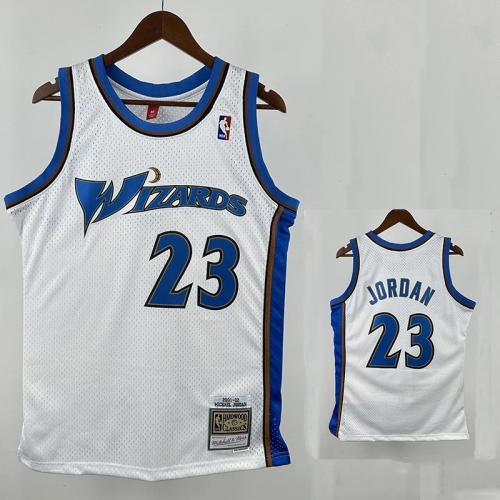 01/02 Wizards # 23 White Retro EditionTop Quality Hot Pressing NBA Jersey
