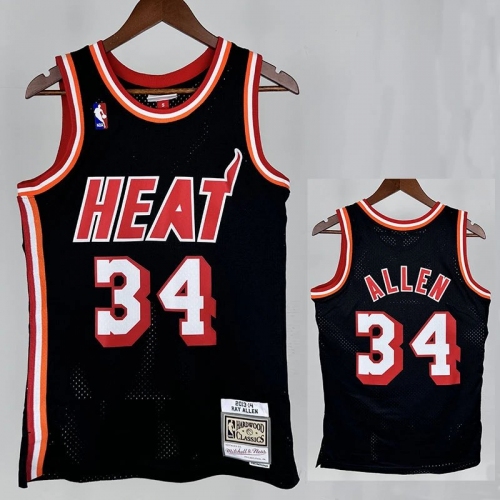13/14 HEAT RAY ALLEN # 34 Top Quality Hot Pressing Retro NBA Jersey