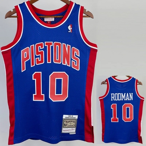 1988/89 OKC ROOMAN #10 Blue Retro Top Quality Hot Pressing NBA Jersey
