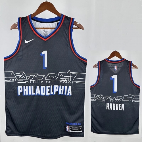 20/21 76ERS HARDEN # 1 Royal Blue (City Edition) Top Quality Hot Pressing NBA Jersey城市版