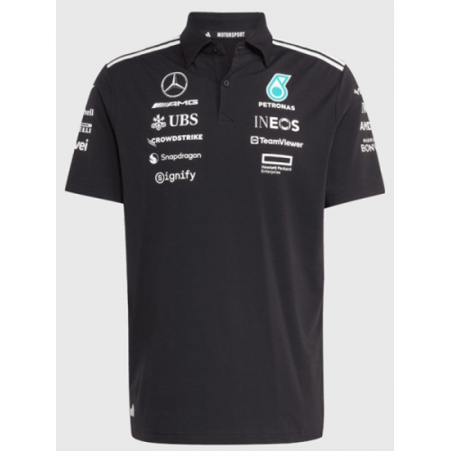 2025 F1 Mercedes Black Polo Racing Suit(翻领)