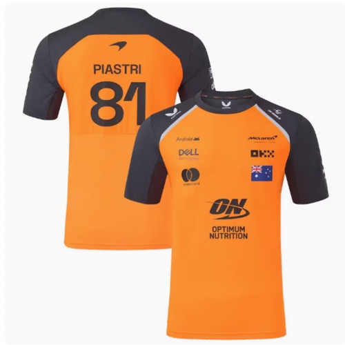 2025 McLaren Orange #81 Round Neck Racing Suit(圆领)