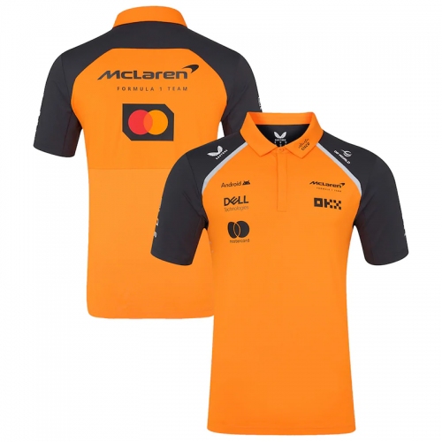 2025 McLaren Orange Polo Racing Suit(翻领)