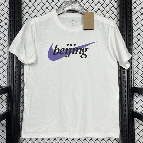 2025 T243 NK Co branded Edition White Pure Cotton T-shirt