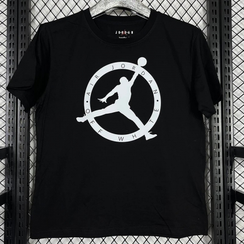 2025 T244 Flying Man Co branded Edition Black Pure Cotton T-shirt