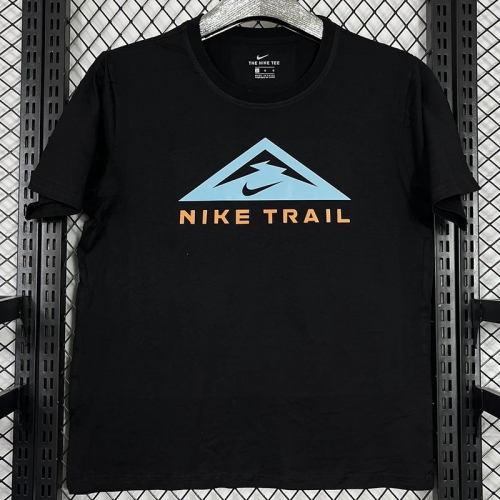 2025 T255 Triangle Mountain NK Black Pure Cotton T-shirt