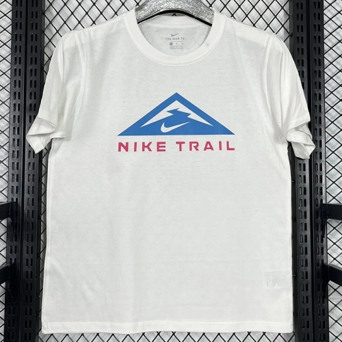 2025 T255 Triangle Mountain NK White Pure Cotton T-shirt
