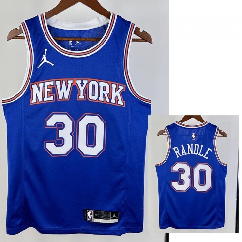 21/22 KNICKS RANDLE #30 Blue Top Quality Hot Pressing NBA Jersey (Trapeze Edition) 飞人版