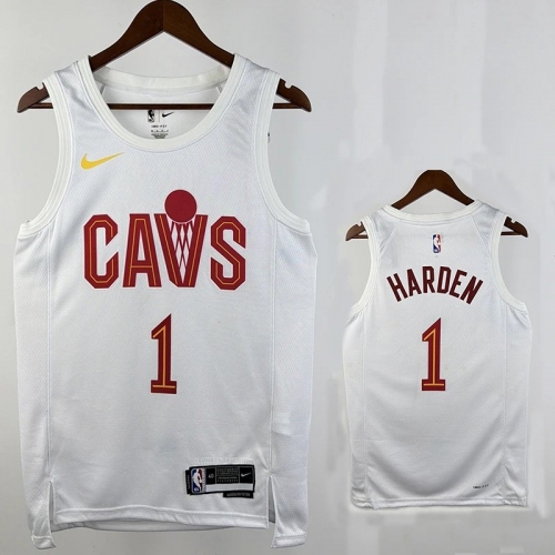 22/23 Cavaliers HARDEN #1White Top Quality Hot Pressing Retro NBA Jersey