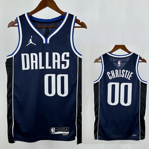 22/23 Dallas Mavericks CHRISTIE #00 Royal Blue Flying Edition Top Quality Hot Pressing NBA Jersey