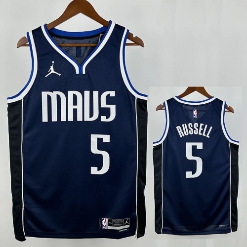 22/23 Dallas Mavericks RUSSELL #5 Flying Edition Royal BlueTop Quality Hot Pressing NBA Jersey