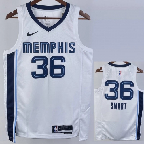 22/23 GRIZZLIES SMART #36 White Top Quality Hot Pressing NBA Jersey