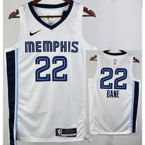 22/23 Grizzlies BANE #22 White City Edition Home Top Quality Hot Pressing NBA Jersey