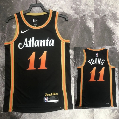 22/23 HAWKS YOUNG #11 Black City Edition Top Quality Hot Pressing NBA Jersey