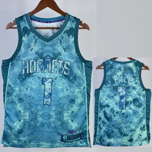 22/23 HORNETS PALL #6 Green Top Quality Hot Pressing NBA Jersey（V领）荣耀版