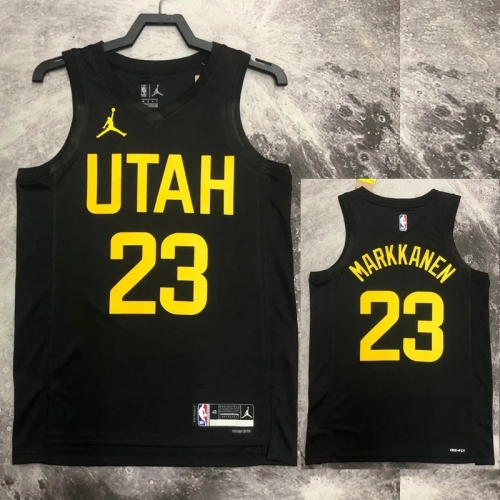 22/23 JAZZ MARKKANEN #23 Black Top Quality Hot Pressing NBA Jersey (Trapeze Edition)