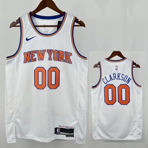 22/23 KNICKS CL ARK SON #00 White Top Quality Hot Pressing NBA Jersey