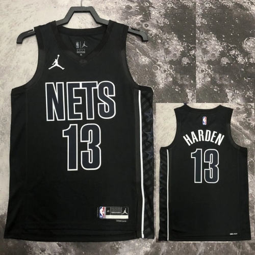 22/23 NETS HARDEN #13 Black Top Quality Hot Pressing NBA Jersey (Trapeze Edition)