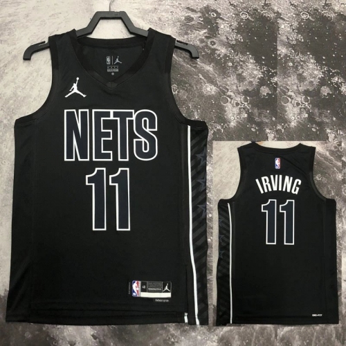 22/23 NETS IRVING #11 Black Top Quality Hot Pressing NBA Jersey (Trapeze Edition)