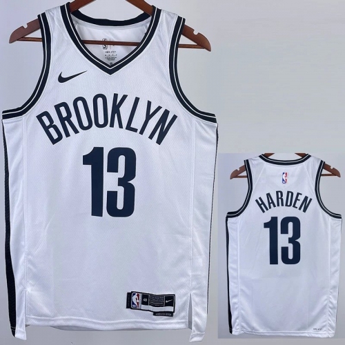22/23 Nets HARDEN #13 White Top Quality Hot Pressing NBA Jersey