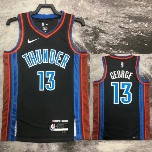 22/23 OKC GEORGE #13 Black Top Quality Hot Pressing NBA Jersey