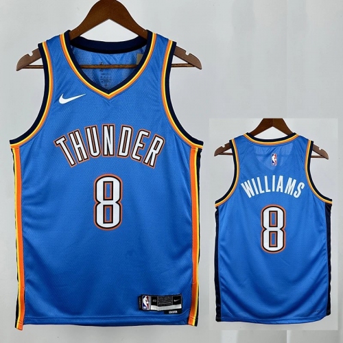 22/23 OKC Thunder WILLIAMS # 8 Blue Top Quality Hot Pressing NBA Jersey