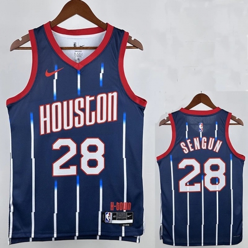 22/23 ROCKETS SENGUN #28 Blue Top Quality Hot Pressing NBA Jersey (City Edition)城市版