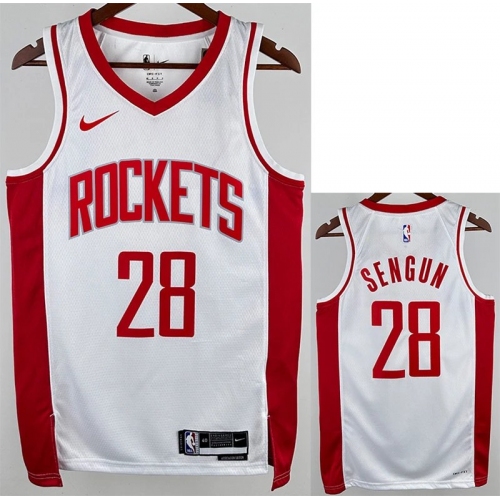 22/23 ROCKETS SWNGUN #28 White Home Top Quality Hot Pressing NBA Jersey