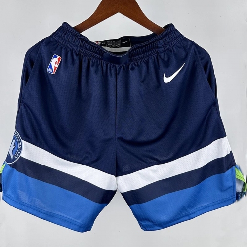 22/23 TIMBERWOLVES Dark Blue Away Top Quality NBA Pants