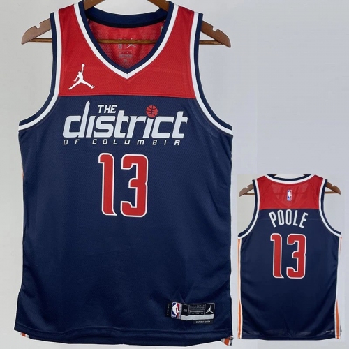 22/23 Wizards POOLE #13 Royal blue Top Quality Hot Pressing NBA Jersey (Trapeze Edition)