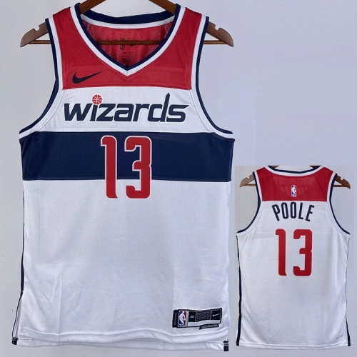 22/23 Wizards POOLE #13 White Top Quality Hot Pressing NBA Jersey