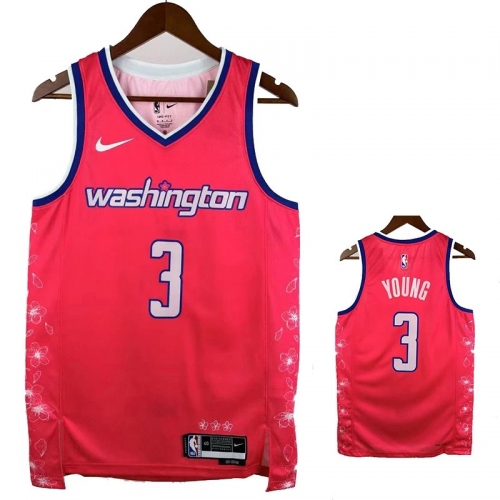 22/23 Wizards YONG # 3 Red City Edition Top Quality Hot Pressing NBA Jersey