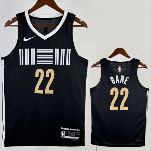 23/24 Grizzlies BANE #22 Black City Edition Top Quality Hot Pressing NBA Jersey
