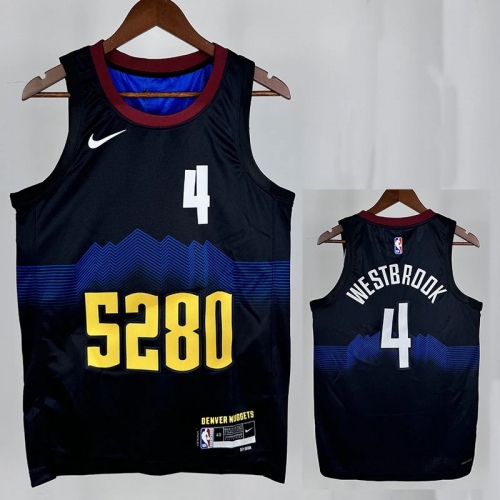 23/24 Nuggets #4Black City Edition Top Quality Hot Pressing NBA Jersey