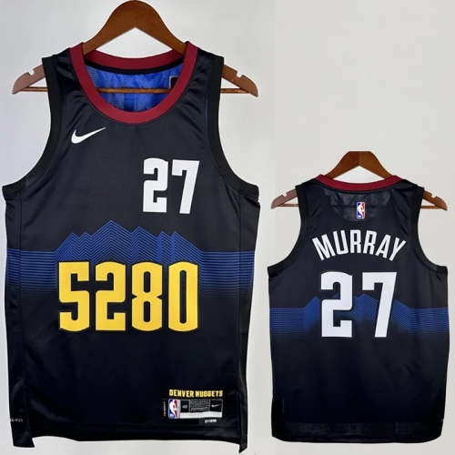 23/24 Nuggets MURRAY #27 Black City Edition Top Quality Hot Pressing NBA Jersey