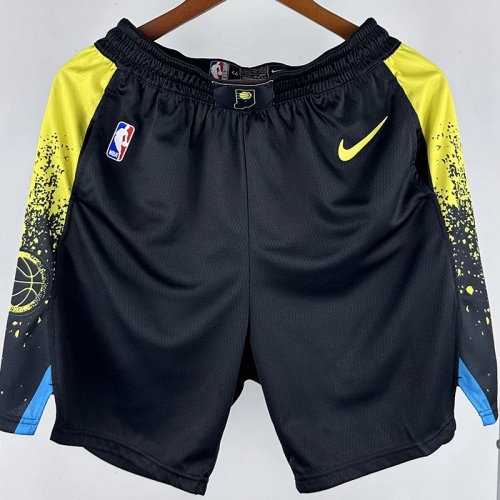 23/24 Pacers Black City Edition Top Quality NBA Pants