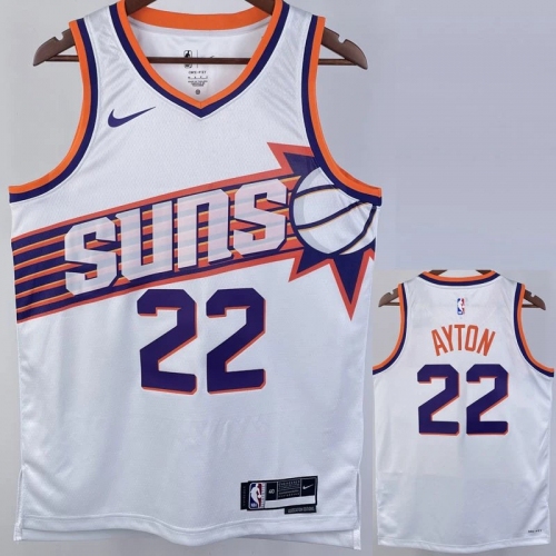 23/24 SUNS AYTON #22 White Top Quality Hot Pressing NBA Jersey