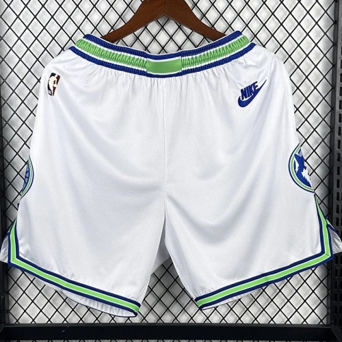 23/24 Timberwolves White Top Quality Retro NBA Pants